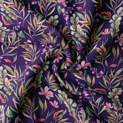 Printed Viscose CLEOPHEE Blueberry / Multicolored